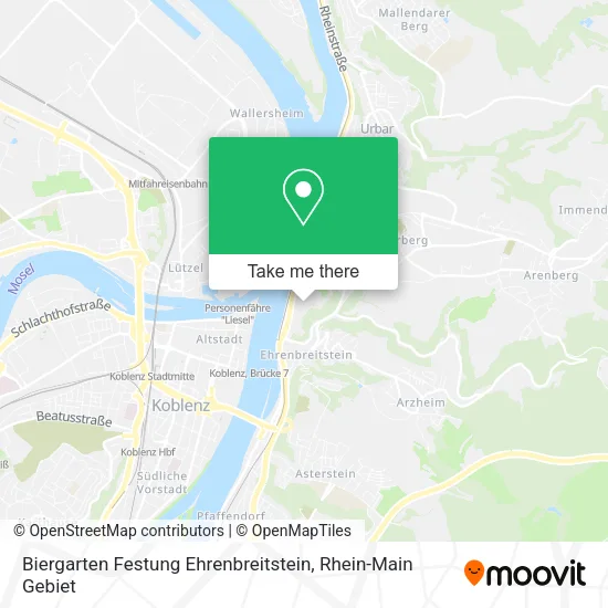 Карта Biergarten Festung Ehrenbreitstein