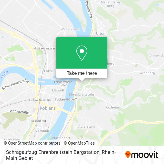 Карта Schrägaufzug Ehrenbreitstein Bergstation