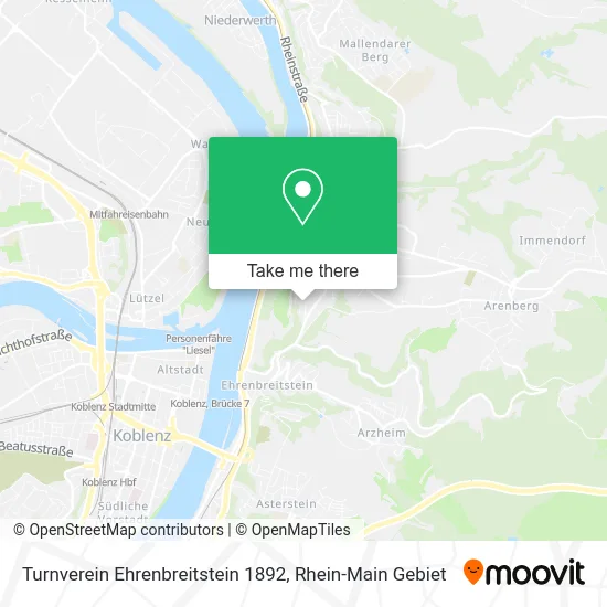 Карта Turnverein Ehrenbreitstein 1892