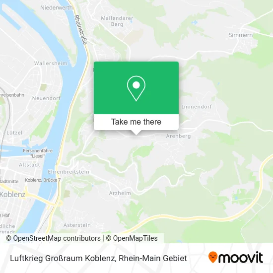 Карта Luftkrieg Großraum Koblenz