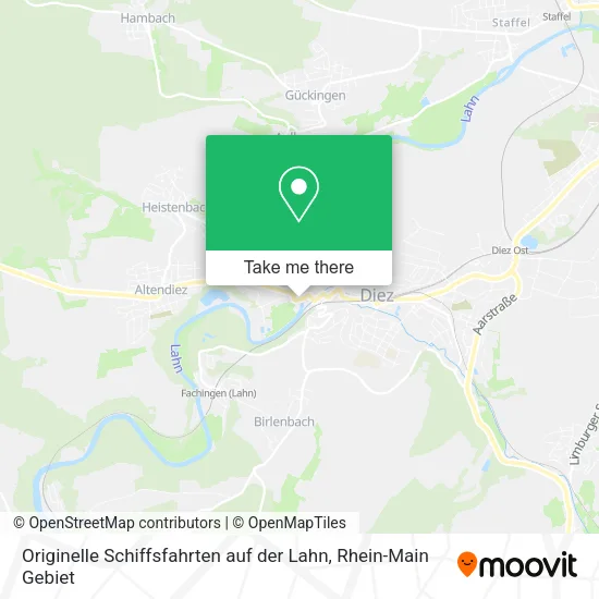 Карта Originelle Schiffsfahrten auf der Lahn