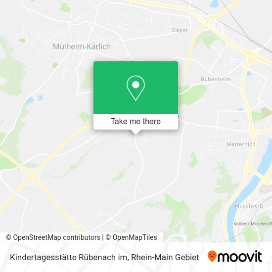 Карта Kindertagesstätte Rübenach im