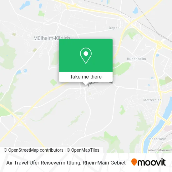 Карта Air Travel Ufer Reisevermittlung