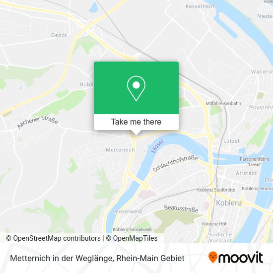 Карта Metternich in der Weglänge