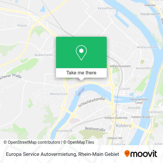 Карта Europa Service Autovermietung