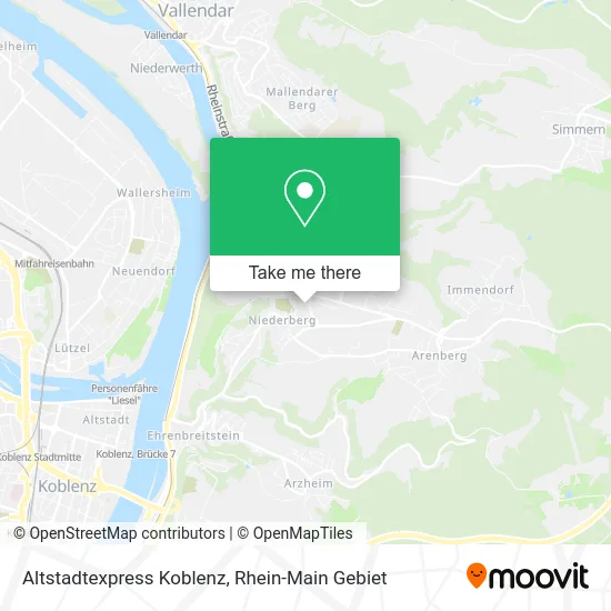 Карта Altstadtexpress Koblenz