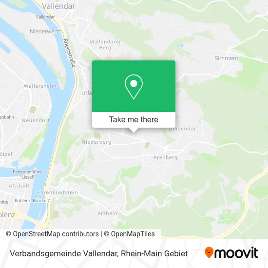Карта Verbandsgemeinde Vallendar