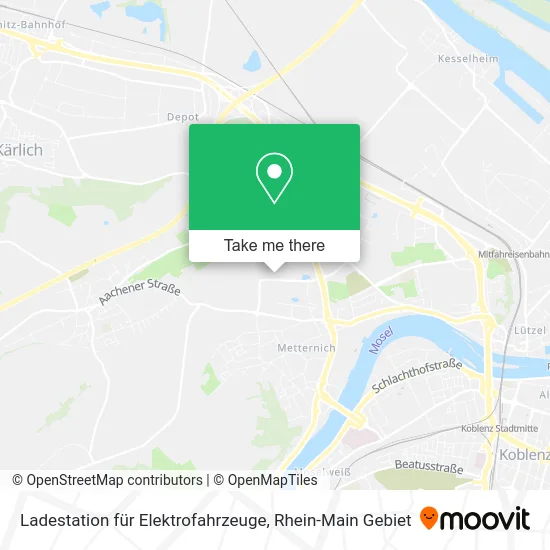 Карта Ladestation für Elektrofahrzeuge