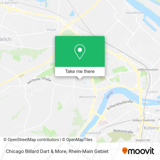 Карта Chicago Billard Dart & More