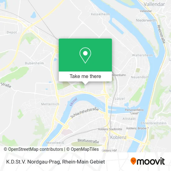 Карта K.D.St.V. Nordgau-Prag