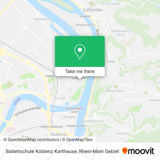 Карта Ballettschule Koblenz Karthause