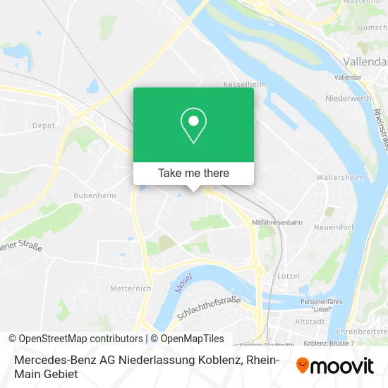 Карта Mercedes-Benz AG Niederlassung Koblenz