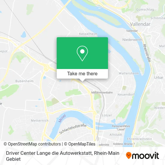 Карта Driver Center Lange die Autowerkstatt
