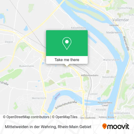 Карта Mittelweiden in der Wehring