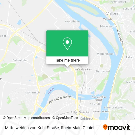Карта Mittelweiden von Kuhl-Straße