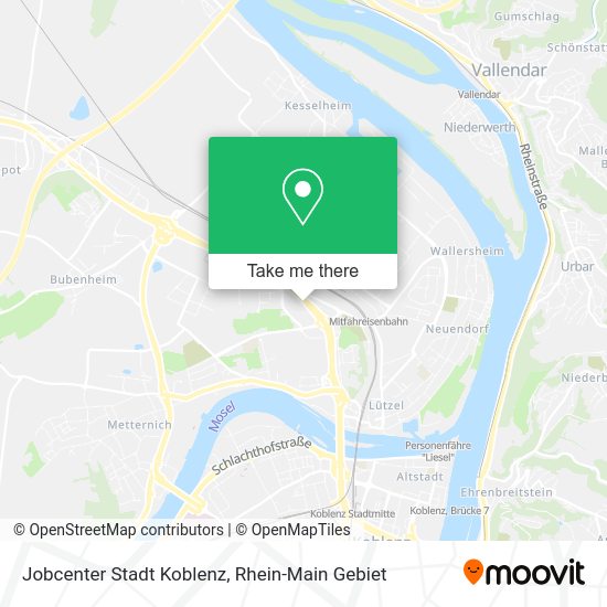 Карта Jobcenter Stadt Koblenz