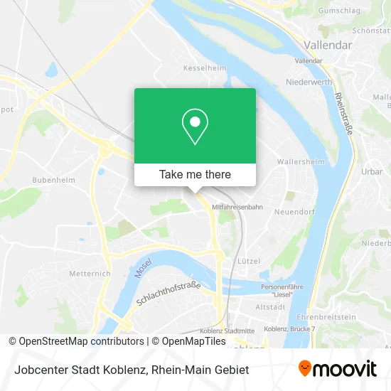 Карта Jobcenter Stadt Koblenz