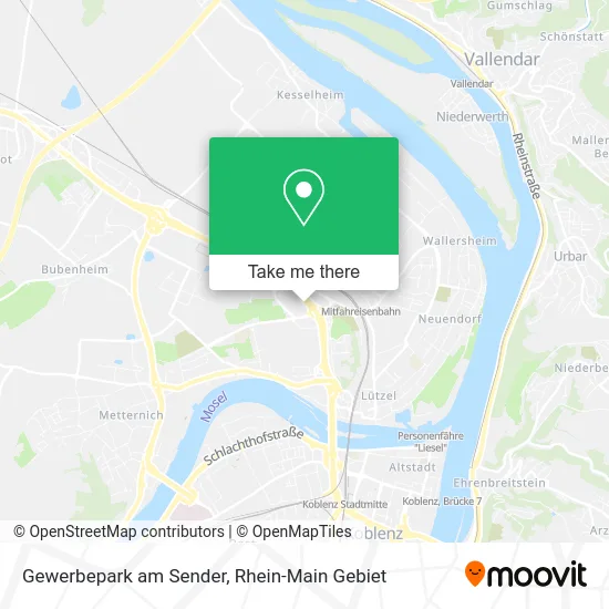 Карта Gewerbepark am Sender