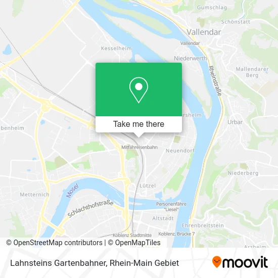 Карта Lahnsteins Gartenbahner