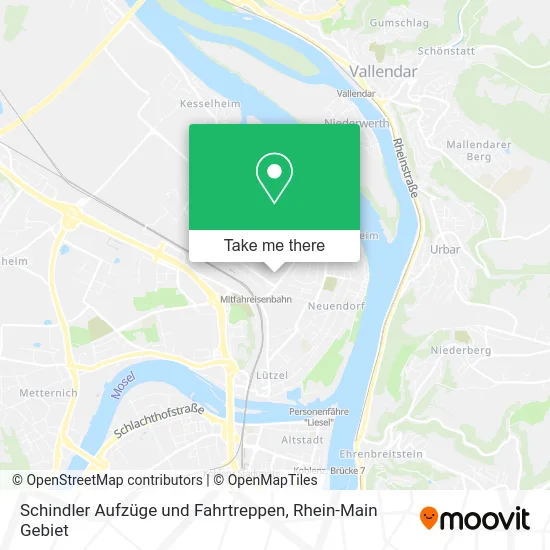 Карта Schindler Aufzüge und Fahrtreppen
