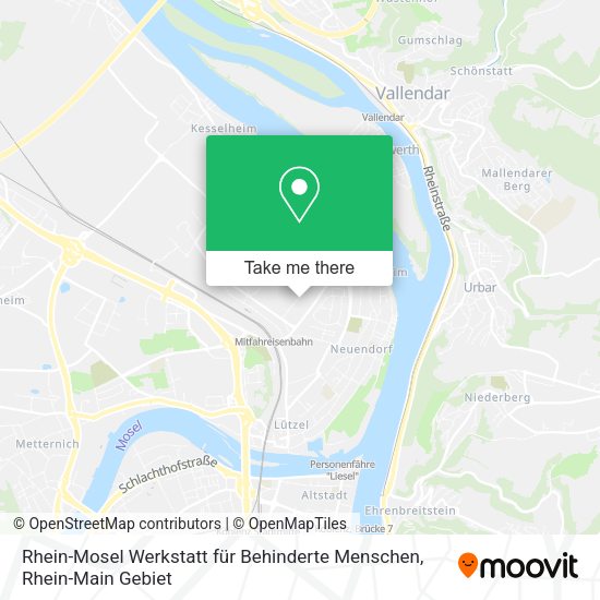 Карта Rhein-Mosel Werkstatt für Behinderte Menschen