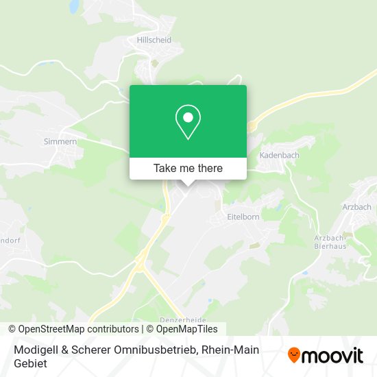 Карта Modigell & Scherer Omnibusbetrieb