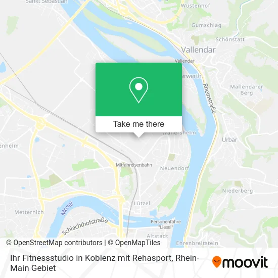 Карта Ihr Fitnessstudio in Koblenz mit Rehasport