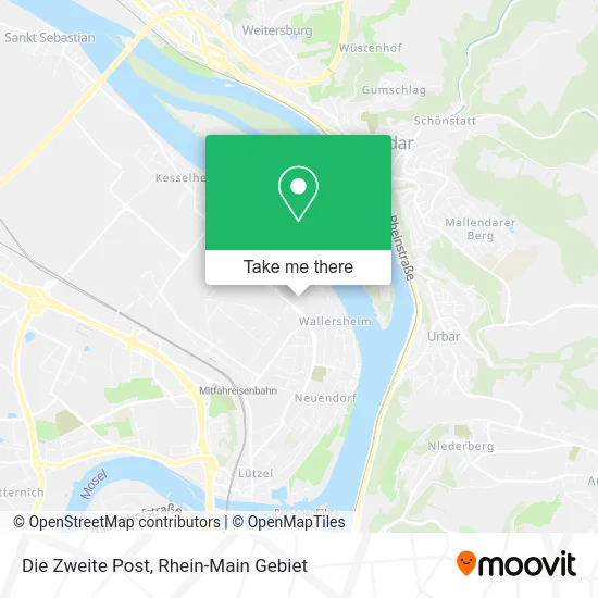 Карта Die Zweite Post