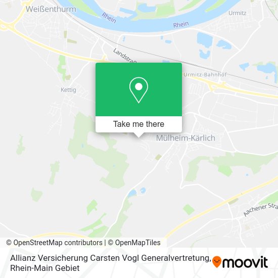 Карта Allianz Versicherung Carsten Vogl Generalvertretung