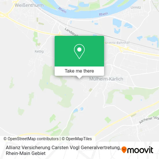 Карта Allianz Versicherung Carsten Vogl Generalvertretung