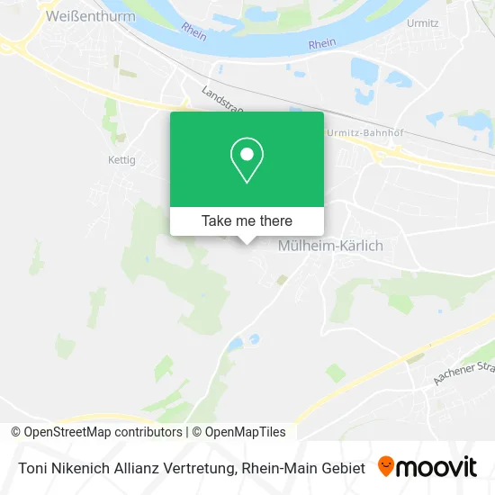 Карта Toni Nikenich Allianz Vertretung