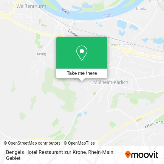 Карта Bengels Hotel Restaurant zur Krone