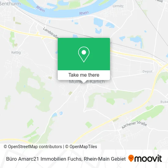 Карта Büro Amarc21 Immobilien Fuchs