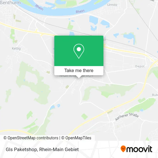Gls Paketshop map