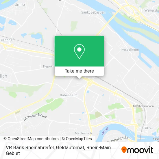 Карта VR Bank Rheinahreifel, Geldautomat
