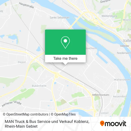 Карта MAN Truck & Bus Service und Verkauf Koblenz