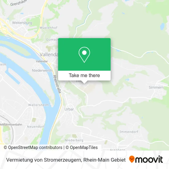 Карта Vermietung von Stromerzeugern