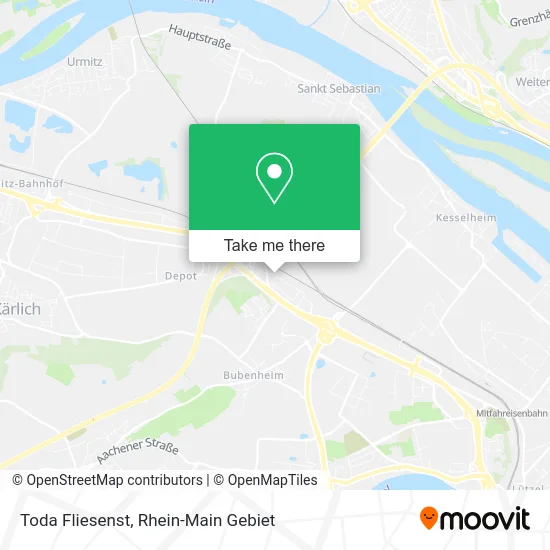 Карта Toda Fliesenst