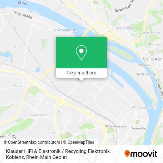 Карта Klauser HiFi & Elektronik / Recycling Elektronik Koblenz