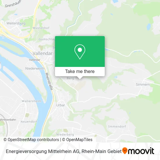 Карта Energieversorgung Mittelrhein AG