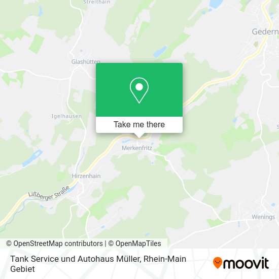 Карта Tank Service und Autohaus Müller