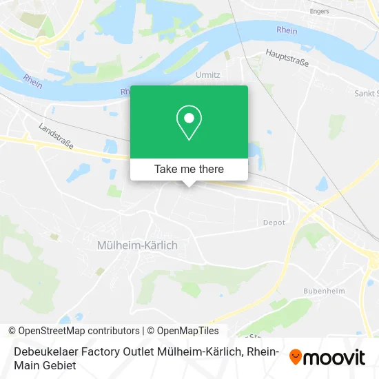 Карта Debeukelaer Factory Outlet Mülheim-Kärlich
