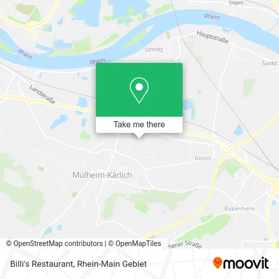 Карта Billi's Restaurant