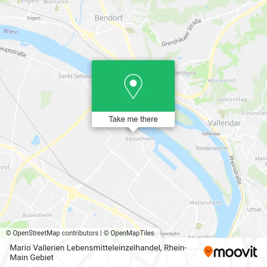 Карта Mario Vallerien Lebensmitteleinzelhandel
