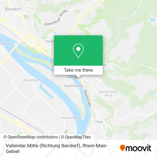 Карта Vallendar Mitte (Richtung Bendorf)