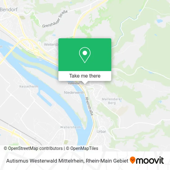 Карта Autismus Westerwald Mittelrhein