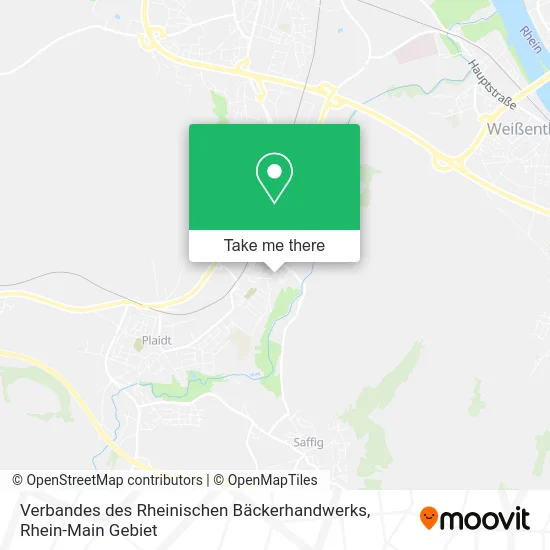 Карта Verbandes des Rheinischen Bäckerhandwerks