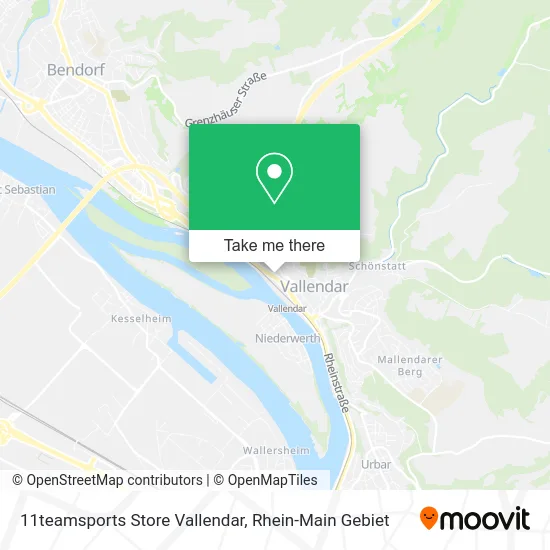 Карта 11teamsports Store Vallendar