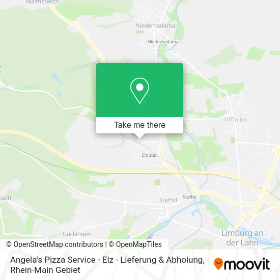 Карта Angela's Pizza Service - Elz - Lieferung & Abholung