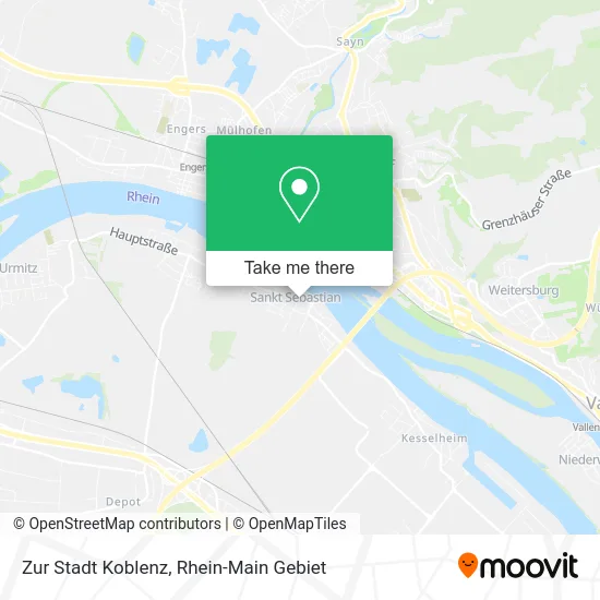 Карта Zur Stadt Koblenz